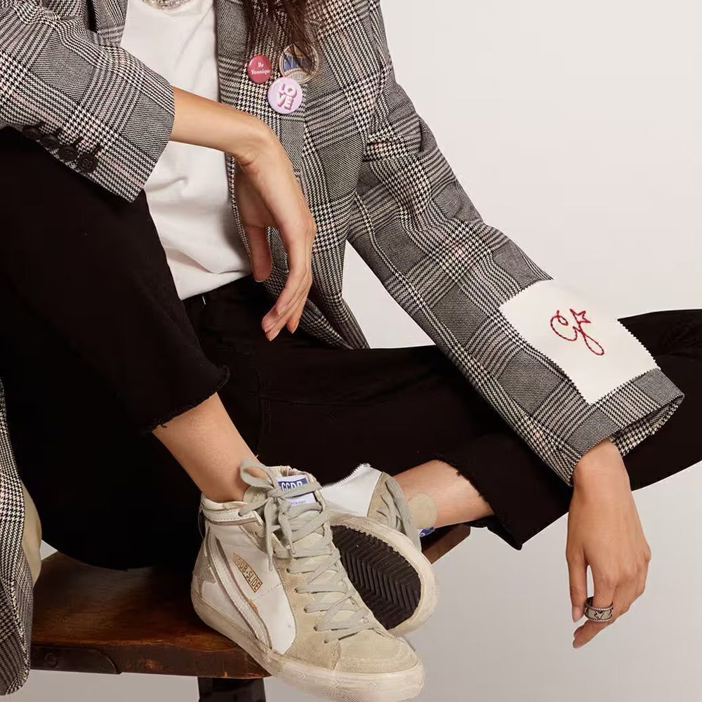 Golden Goose White Ice Suede Star